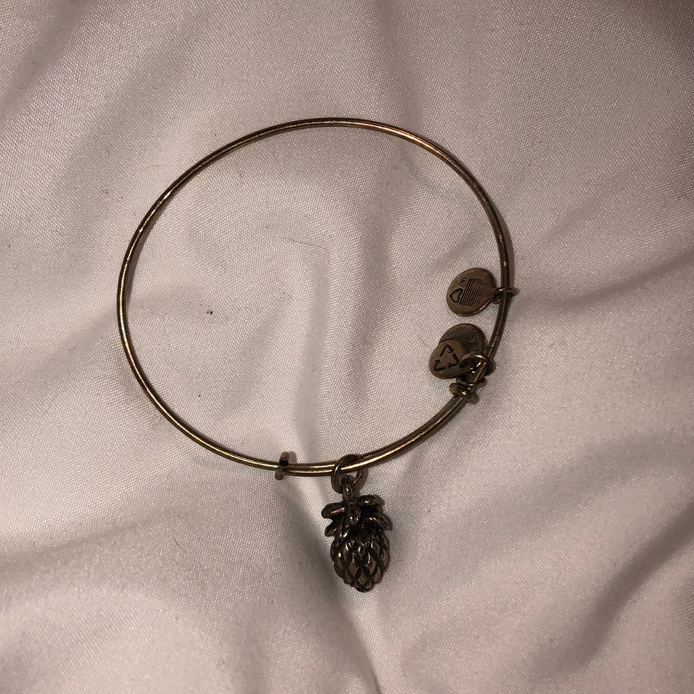 Pineapple gold Alex and ani bracelet